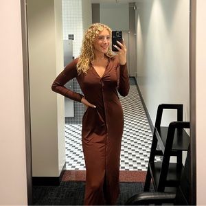 Brown maxi dress